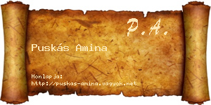 Puskás Amina névjegykártya